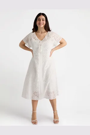 Fiorella rubino Vestito lungo in cotone sangallo Donna, Taglia: 49 (58 IT)