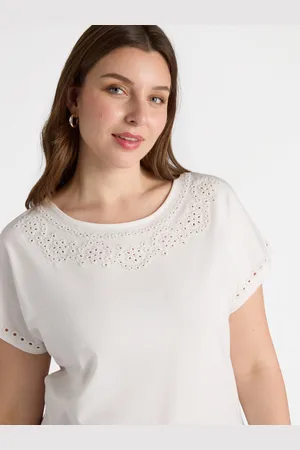 Fiorella rubino T-shirt con ricamo Donna, Taglia: M (52-54 IT)