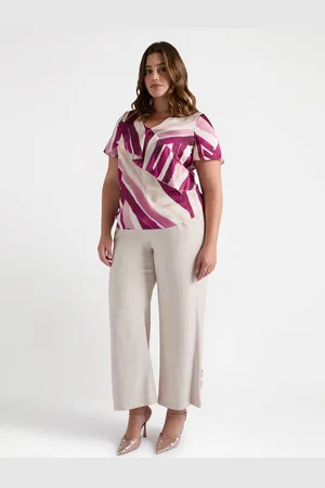 Fiorella rubino Blusa stampata con volant Donna, Taglia: 37 (46 IT)