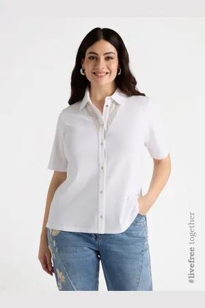 Fiorella rubino Camicia con inserti ricamati Donna, Taglia: XS (44-46 IT)