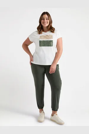 Fiorella rubino T-shirt con stampa foliage Donna, Taglia: L (56-58 IT)