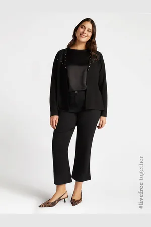 Fiorella rubino Jeans kick flare total black Donna, Taglia: 41 (50 IT)
