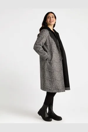 Fiorella rubino Cappotto in scuba con cappuccio Donna, Taglia: 37 (46 IT)