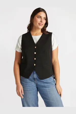 Fiorella rubino Gilet in scuba con bottoni Donna, Taglia: 41 (50 IT)