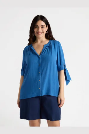 Fiorella rubino Camicia con nodi sulle maniche Donna, Taglia: 37 (46 IT)