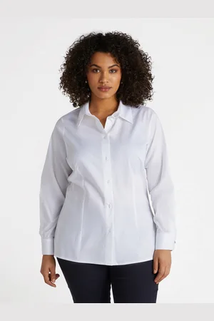 Fiorella rubino Camicia bianca in cotone stretch Donna, Taglia: 39 (48 IT)