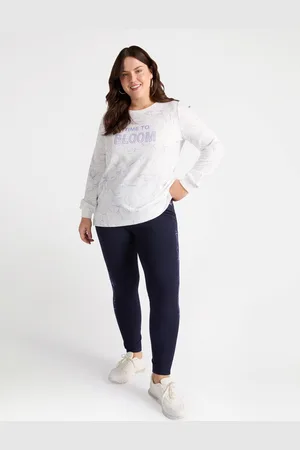 Fiorella rubino Felpa a fiori con scritta Donna, Taglia: XS (44-46 IT)