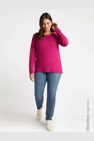 Fiorella rubino Maglia con viscosa LENZING™ ECOVERO™ Donna, Taglia: XS (44-46 IT)