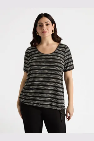 Fiorella rubino T-shirt etnica a righe Donna, Taglia: L (56-58 IT)