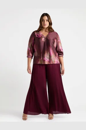 Fiorella rubino Pantaloni palazzo con plissé laterale Donna, Taglia: 37 (46 IT)