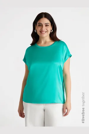 Fiorella rubino Blusa in raso e jersey Donna, Taglia: XS (44-46 IT)