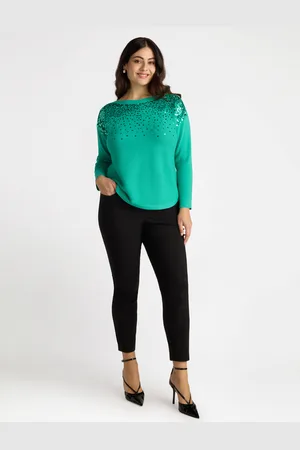 Fiorella rubino Felpa con paillettes effetto degradè Donna, Taglia: S (48-50 IT)