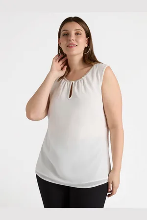 Fiorella rubino Top con ricamo Donna, Taglia: XL (60-62 IT)