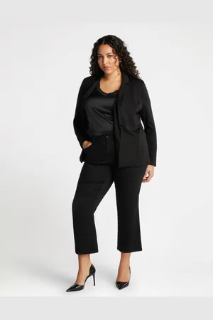 Fiorella rubino Top in due tessuti con scollo a V Donna, Taglia: XS (44-46 IT)