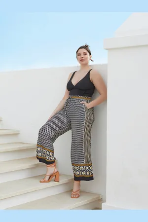 Fiorella rubino Pantaloni stampa tribal Donna, Taglia: L (56-58 IT)