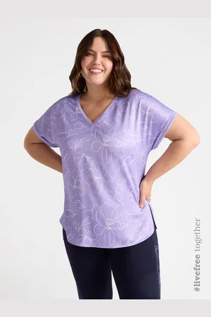 Fiorella rubino T-shirt floreale con viscosa LENZING™ ECOVERO™ Donna, Taglia: XS (44-46 IT)