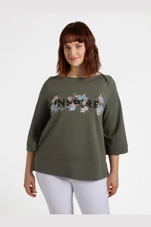 Fiorella rubino Felpa INSPIRE con ricamo floreale Donna, Taglia: XS (44-46 IT)