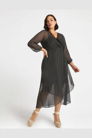 Fiorella rubino Vestito a pois con incrocio davanti Donna, Taglia: 41 (50 IT)