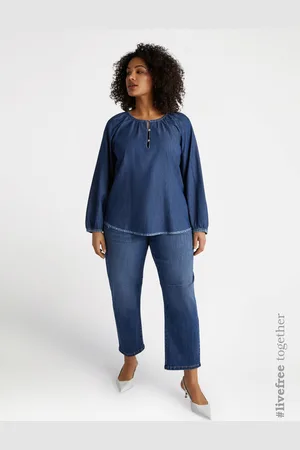 Fiorella rubino Blusa in denim Donna, Taglia: 37 (46 IT)