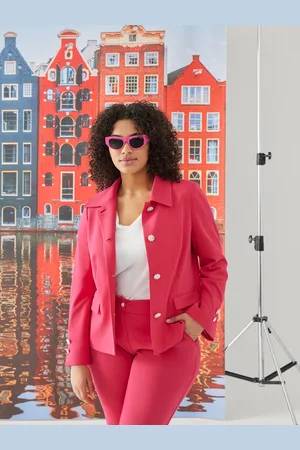 Fiorella rubino Blazer in tessuto stretch con bottoni gioiello Donna, Taglia: 37 (46 IT)