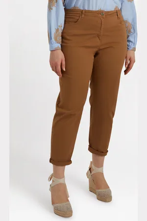 Fiorella rubino Pantaloni girl fit dritti in cotone con risvolto Donna, Taglia: 39 (48 IT)