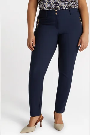 Fiorella rubino Pantaloni skinny in scuba con zip e bottoni gioiello Donna, Taglia: 35 (44 IT)