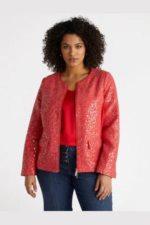 Fiorella rubino Giacca effetto tweed con lurex e paillettes Donna, Taglia: 45 (54 IT)