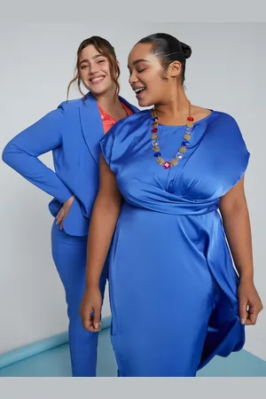 Fiorella rubino Vestito in raso con drappeggio Donna, Taglia: 37 (46 IT)