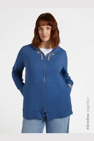 Fiorella rubino Felpa ricamata con zip e cappuccio Donna, Taglia: XS (44-46 IT)