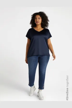 Fiorella rubino T-shirt in raso e jersey Donna, Taglia: M (52-54 IT)