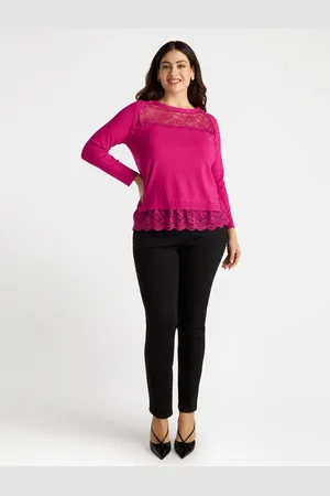 Fiorella rubino Maglia con inserti in pizzo Donna, Taglia: XS (44-46 IT)