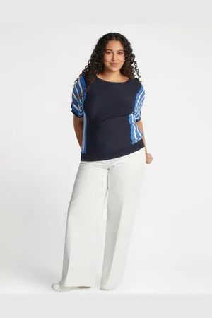 Fiorella rubino Maglia con maniche corte a righe Donna, Taglia: S (48-50 IT)