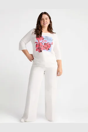 Fiorella rubino T-shirt con stampa e scritta motivazionale Donna, Taglia: M (52-54 IT)