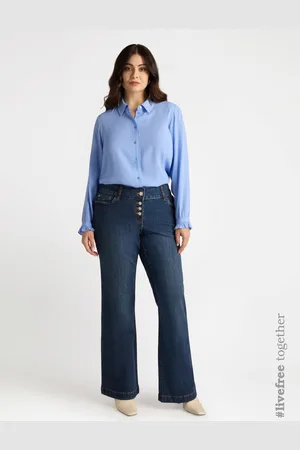 Fiorella rubino Jeans flare con bottoni Donna, Taglia: 35 (44 IT)