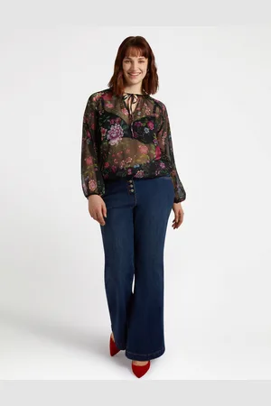 Fiorella rubino Blusa floreale in georgette Donna, Taglia: 39 (48 IT)