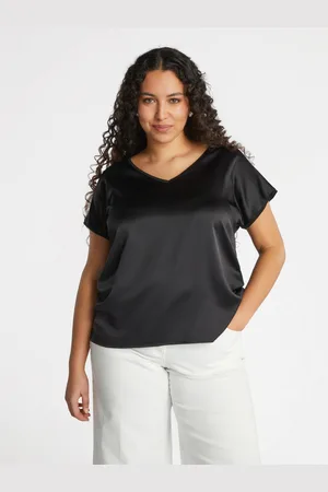 Fiorella rubino T-shirt in raso e jersey Donna, Taglia: S (48-50 IT)