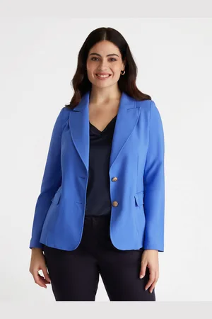 Fiorella rubino Blazer in tessuto stretch bottoni gioiello Donna, Taglia: 41 (50 IT)