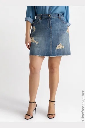 Fiorella rubino Mini gonna in denim con strappi Donna, Taglia: 41 (50 IT)