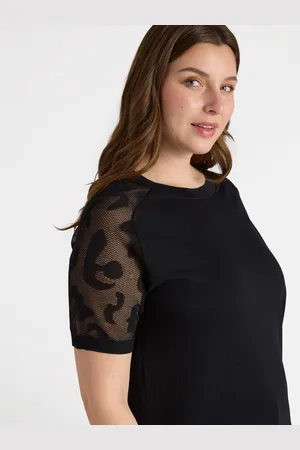 Fiorella rubino Maglia con maniche traforate Donna, Taglia: S (48-50 IT)