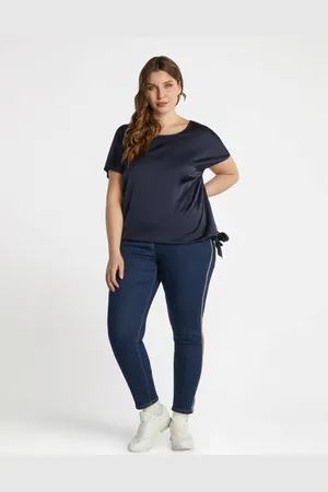 Fiorella rubino Blusa con viscosa LENZING™ ECOVERO™ con nodo al fondo Donna, Taglia: 37 (46 IT)