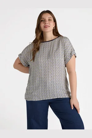 Fiorella rubino Blusa stampata Donna, Taglia: XS (44-46 IT)