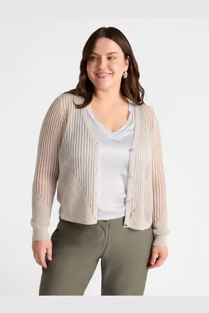 Fiorella rubino Cardigan traforato in filo lurex Donna, Taglia: S (48-50 IT)