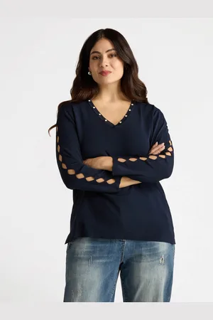 Fiorella rubino Maglia con dettagli cut out sulle maniche Donna, Taglia: L (56-58 IT)