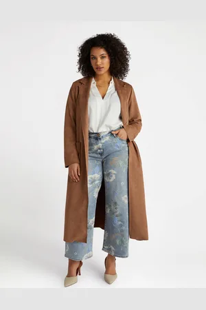 Fiorella rubino Trench lungo soft touch aperto davanti Donna, Taglia: S (48-50 IT)