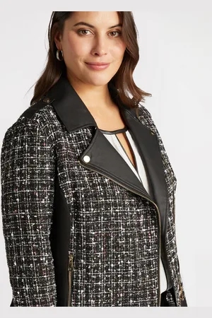Fiorella rubino Giacca biker in tweed Donna, Taglia: 39 (48 IT)