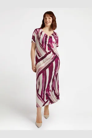 Fiorella rubino Vestito stampato con scollo morbido Donna, Taglia: XS (44-46 IT)