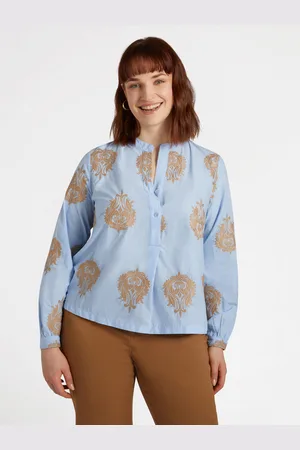 Fiorella rubino Blusa con ricami etnici Donna, Taglia: 37 (46 IT)