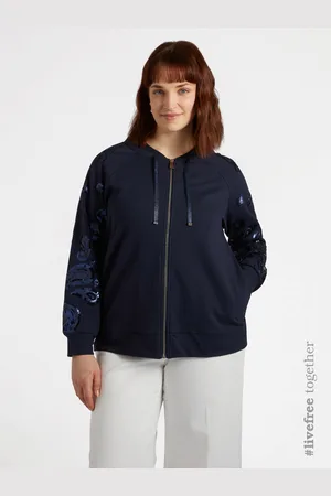 Fiorella rubino Felpa con maniche ricamate in paillettes Donna, Taglia: XS (44-46 IT)