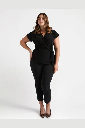 Fiorella rubino T-shirt in jersey con incrocio Donna, Taglia: XS