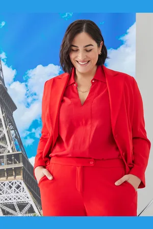 Fiorella rubino Blazer cropped in tessuto stretch Donna, Taglia: 45 (54 IT)